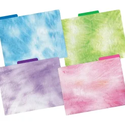File Folders|Barker Creek Tie-Dye & Ombré File Folder, 1/3-Cut Tab, Letter Size, Assorted, 36/Set (4403)