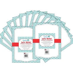 Classroom Paper*Barker Creek Turquoise Chevron Computer Paper, 100 Sheets/Set (BC3623)