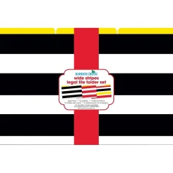 File Folders|Barker Creek Wide Stripes File Folders, 3-Tab, Legal Size, Assorted, 9/Pack (BC2507)