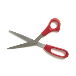 Scissors|BASELINE™ 8" Stainless Steel Scissors, Blunt Tip, Red (55829)