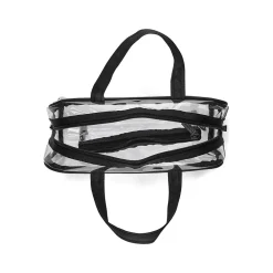 PVC Travel Wallet, Clear/Black (A005090FM)<Basics Hot