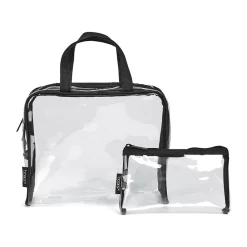 PVC Travel Wallet, Clear/Black (A005090FM)<Basics Hot