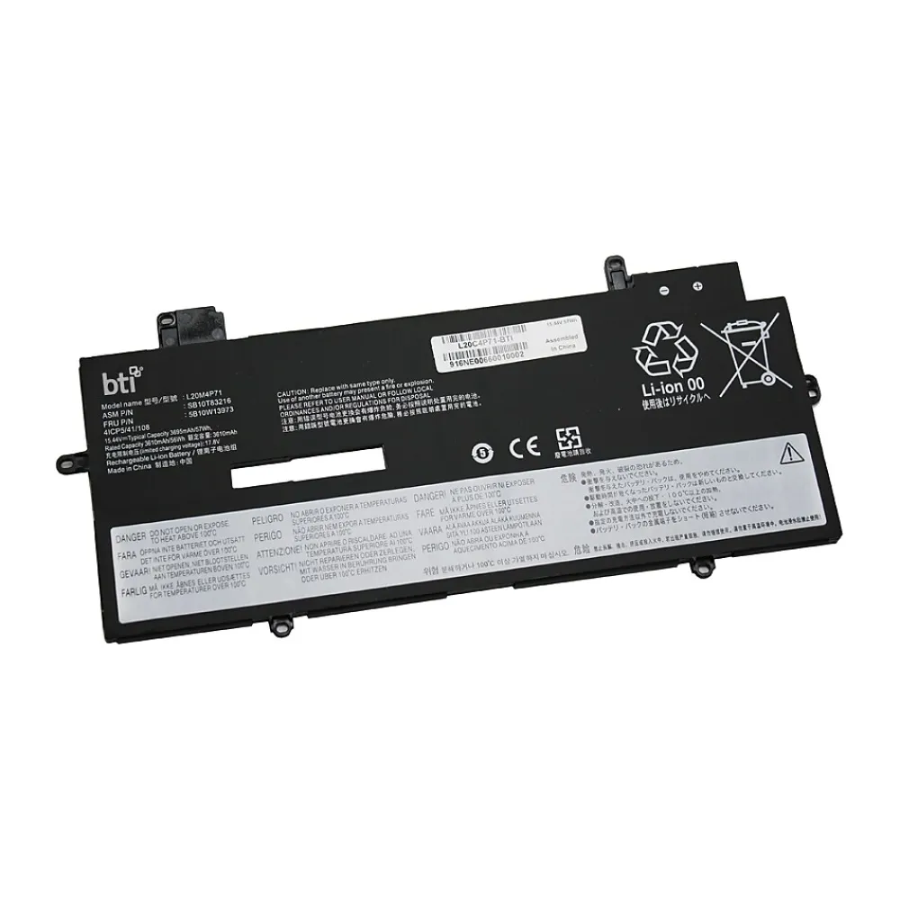 Battery Technology Li-Ion Replacement Battery for Lenovo ThinkPad X1 Carbon Gen 9, 3690mAh (L20C4P71-BTI)