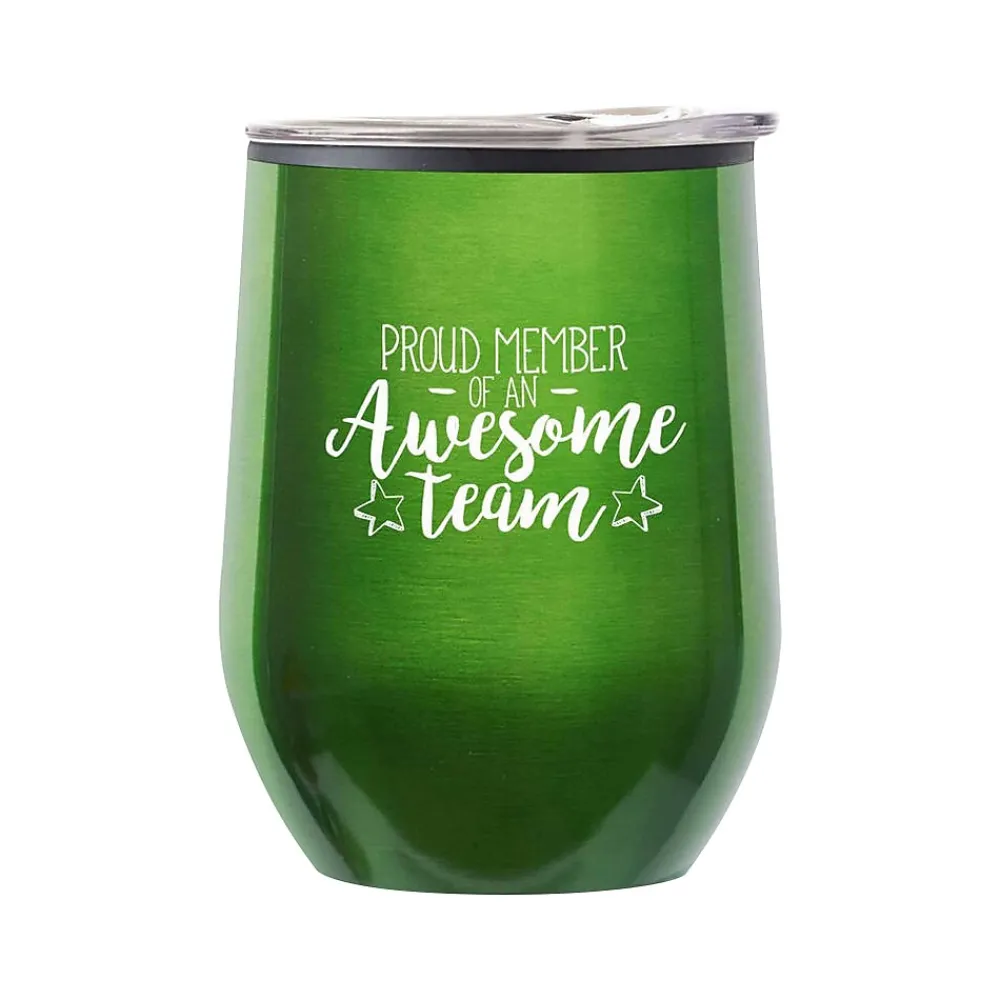 Cheers! Proud Member Wine Tumbler, Green Metallic (79953)<Baudville Discount