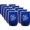 Cheers! Wine Tumbler, Blue Metallic, 12 oz., 10/Pack (79954A)<Baudville New
