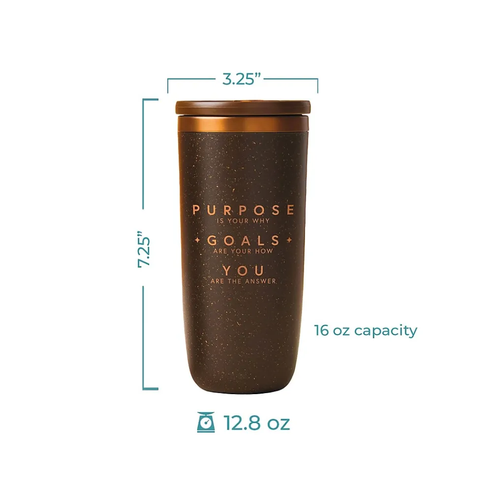 Cosmic Copper Purpose Is Your Why Tumbler, Brown/Copper, 16 oz. (93547)<Baudville Online