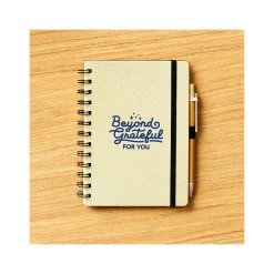 Journals|Baudville Journal, Wide-Ruled, Beige/Blue, 70 Pages, 5/Pack (1396064P531)