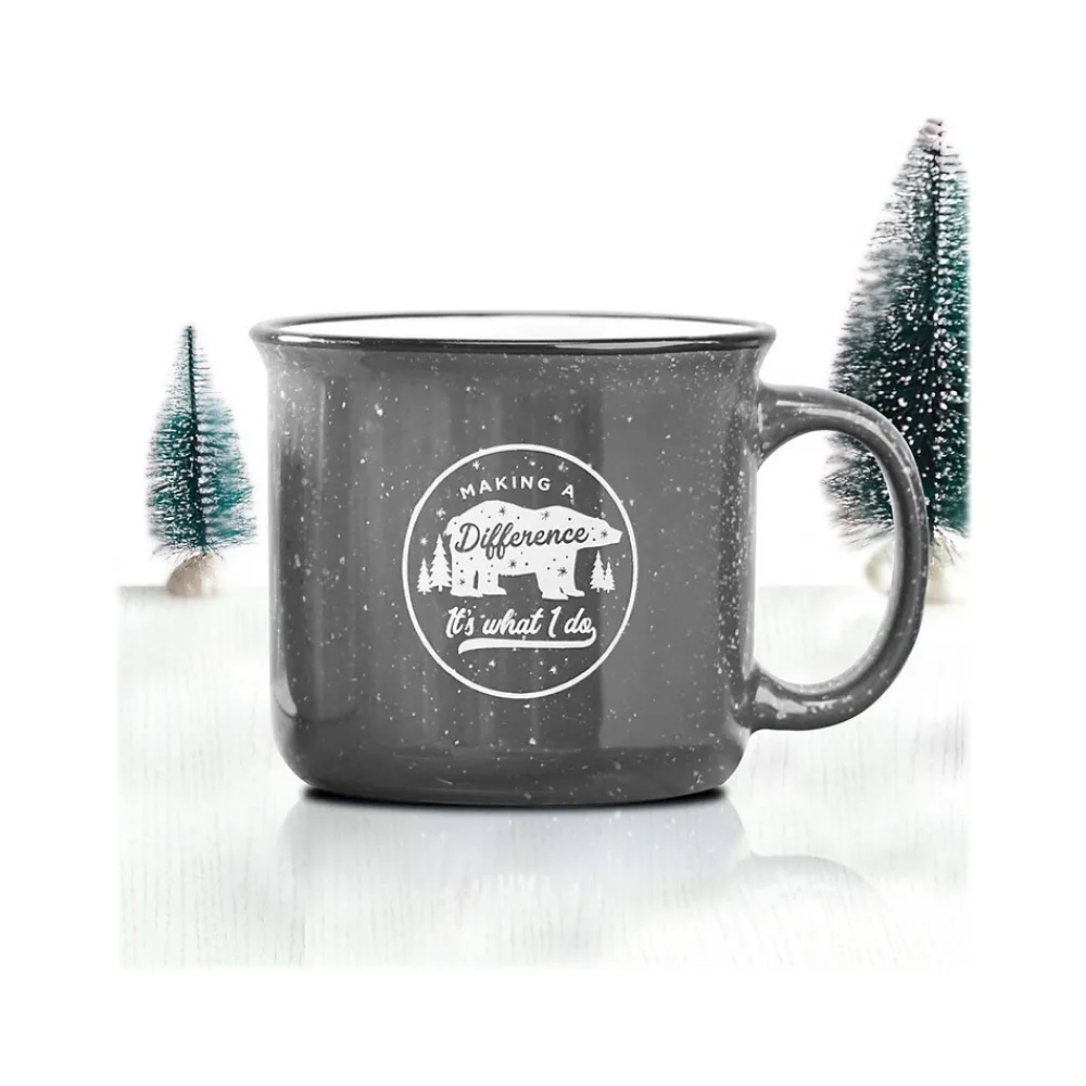 "Making A Difference Is What I Do" Ceramic Coffee Mug, 13 oz., Gray/White (92996)<Baudville