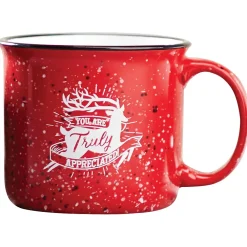 "You Are Truly Appreciated" Ceramic Coffee Mug, 13 oz., Red/White (70970)<Baudville Discount