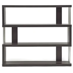 Bookcases*Baxton Studio Barnes 43.38'' W x 11.5'' D Bookshelf, Dark Brown (4339-STPL)