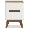 Storage Cabinets*Baxton Studio Calypso 23" High Nightstand, White (2633-7504-STPL)