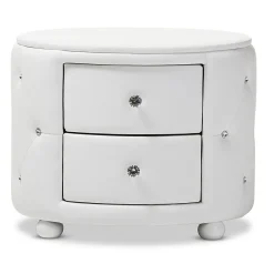 Storage Cabinets*Baxton Studio Davina 19.31" High 2-Drawer Nightstand, White (122-6755-HiT)