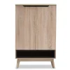 Storage Cabinets*Baxton Studio Fella 46" High Shoe Cabinet, Light Brown (2633-7705-STPL)