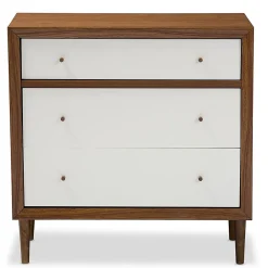 Storage Cabinets*Baxton Studio Harlow 35.14'' W x 16.3'' D Storage Cabinet, Brown and White (6782-STPL)