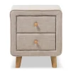 Storage Cabinets*Baxton Studio Jonesy 23" High Nightstand, Beige (2633-7289-STPL)