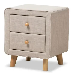 Storage Cabinets*Baxton Studio Jonesy 23" High Nightstand, Beige (2633-7289-STPL)