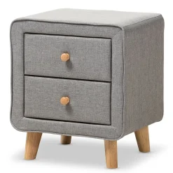 Storage Cabinets*Baxton Studio Jonesy 23" High Nightstand, Gray (2633-7288-STPL)