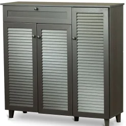 Storage Cabinets*Baxton Studio Pocillo 45.25'' W x 14.5'' D Storage Cabinet, Dark Brown (5308-STPL)