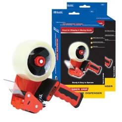 Best Bazic 2" Handheld Packing Tape Dispenser, Red 2/Bundle (BAZ991-2)