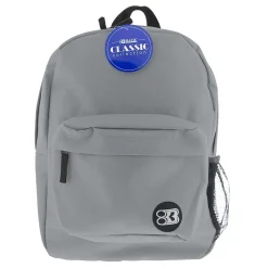 Bazic Classic Laptop Backpack, Medium, Gray (BAZ1061)