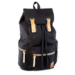 Bazic Guidi Canvas Laptop Backpack, Large, Black (1116)