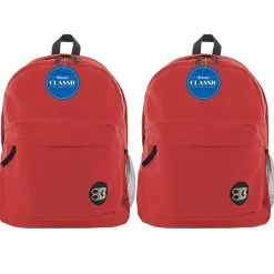 Products® Classic Backpack 17" Red, Pack of 2 (BAZ1052-2)<Bazic Clearance
