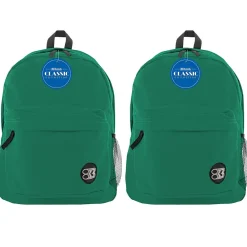 Products Classic Backpack, Green, Pack of 2 (BAZ1053-2)<Bazic Discount