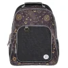 Bazic Raleigh Celestial Canvas Laptop Backpack, Large, Black/Gold (1120)