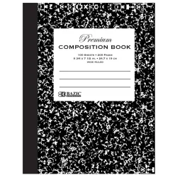 Composition Notebooks|Bazic 1-Subject Composition Notebooks, Wide Ruled, 100 Sheets, Multicolor, 6/Bundle (BAZ5090-6)