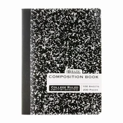 Notebooks|Bazic 1-Subject Composition Notebooks, College Ruled, 100 Sheets, Multicolor, 12/Bundle (BAZ5050-12)