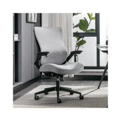 Office Chairs*Beautyrest ErgoMax Ergonomic Mesh/Fabric Swivel Task Chair, (60078-Gry) Gray