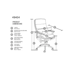 Ergonomic Chairs*Beautyrest Platinum Sofil Bonded Leather Executive Chair, (49404BR) Brown