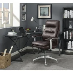 Ergonomic Chairs*Beautyrest Platinum Sofil Bonded Leather Executive Chair, (49404BR) Brown