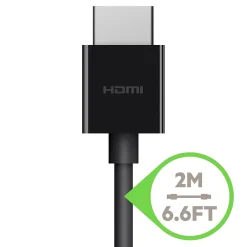 Belkin 6.6' Ultra High Speed HDMI Cable, HDMI Male/HDMI Male, Black (AV10175BT2M-BLK)