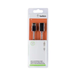 Belkin 6' USB A Male/A Female, Black (F3U153BT1.8M)
