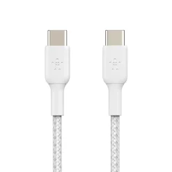 Belkin BOOST CHARGE 3.3 ft. Braided USB-C to USB-C Cable, White (CAB004BT1MWH)