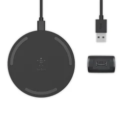 Belkin BOOST CHARGE 10 W Wireless Charging Pad + QC 3.0 Wall Charger + Cable, Black