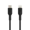 Belkin BOOST CHARGE Braided USB-C to Lightning Cable, 6.6 ft., Black