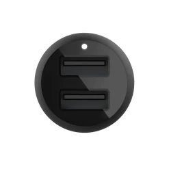 BOOST CHARGE Dual USB-A Car Charger, 24W + USB-A to USB-C Cable, Black<Belkin Best