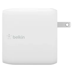 BOOST CHARGE Dual USB-C PD GaN Wall Charger, 68 W, White<Belkin Hot