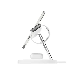 BOOST CHARGE PRO 3-in-1 Wireless Charger for iPhone 12, White (WIZ009ttWH)<Belkin