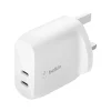 BOOST CHARGE Universal USB Wall Charger, White (WCB006DQWH)<Belkin Hot