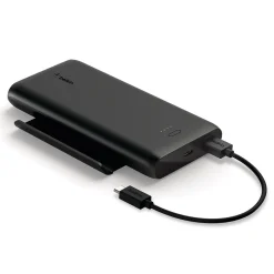 BOOST CHARGE USB Power Bank with Stand for Most Smartphones, 10000mAh, Black (BPZ002BTBK)<Belkin Hot