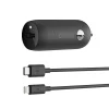 BOOST CHARGE USB-C to Lightning Cable Car Charger for Multiple Brands, Black (F7U099bt04-BLK)<Belkin
