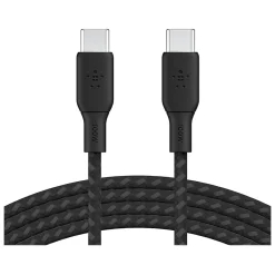 BoostCharge 6.56' USB-C to USB-C Power Cable, Male to Male, Black (CAB014BT2MBK)<Belkin Online
