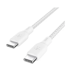 BoostCharge USB Type-C to USB Type-C Charging Cable, 6.6 ft., White, 2/Pack (CAB014bt2MWH2PK)<Belkin