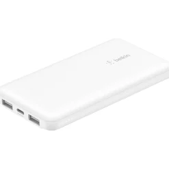 BoostCharge USB-A/USB-C Power Bank, 10000 mAh, White (BPB011btWH)<Belkin Sale