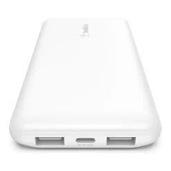 BoostCharge USB-A/USB-C Power Bank, 10000 mAh, White (BPB011btWH)<Belkin Sale