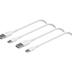BoostCharge USB-C to USB-A Charging Cable, 3.3 ft., White, 2/Pack (CAB001bt1MWH2PK)<Belkin Discount