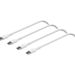 BoostCharge USB-C to USB-C Charging Cable, 3.3 ft., White, 2/Pack (CAB003bt1MWH2PK)<Belkin Clearance